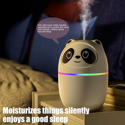 Mini Cute Panda Cool Mist Humidifier For Room Moisture